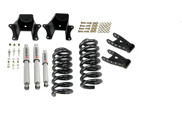 703SP – BELLTECH Lowering Kit, 2 Inch Front/ 4 Inch Rear Drop Street Performance Shock Absorbers With Coil Set/ Shack...